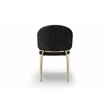 Onyx Modern Chair With Gold Legs - Velvet Fabric & Black Color