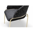 Onyx Modern Chair With Gold Legs - Velvet Fabric & Black Color