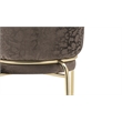 Onyx Modern Chair With Gold Legs- Velvet Fabric & Drak Gray Color