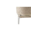 Onyx Chair with Stainless Legs - Velvet Fabric & Light Beige Color