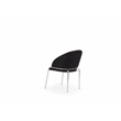 Onyx Modern Chair With Stainless Legs- Velvet Fabric & Black Color
