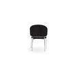 Onyx Modern Chair With Stainless Legs- Velvet Fabric & Black Color