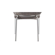 Onyx Chair With Stainless Legs -  Velvet Fabric & Dark Gray Color