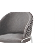 Onyx Chair With Stainless Legs -  Velvet Fabric & Dark Gray Color