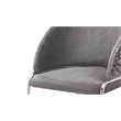 Onyx Chair With Stainless Legs -  Velvet Fabric & Dark Gray Color