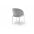 Onyx Chair with Stainless Legs - Velvet Fabric & Light Gray Color