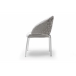 Onyx Chair with Stainless Legs - Velvet Fabric & Light Gray Color