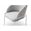Onyx Chair with Stainless Legs - Velvet Fabric & Light Gray Color