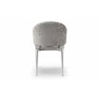 Onyx Chair with Stainless Legs - Velvet Fabric & Light Gray Color