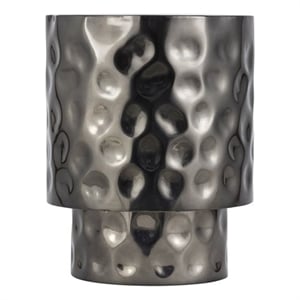 ET-90 Modern Style Hand Hammered End Table in stainless steel Nickel