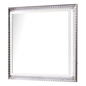 Fabio Modern Style LED Mirror Made With Wood in White(NO DRESSER)