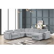 Harvey Modern Style Power Recliner Sectional Gray