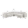 Harvey  Modern Style Power Recliner Sectional Beige