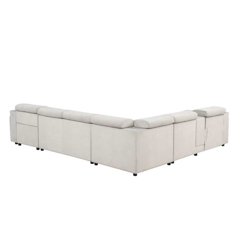 Harvey  Modern Style Power Recliner Sectional Beige