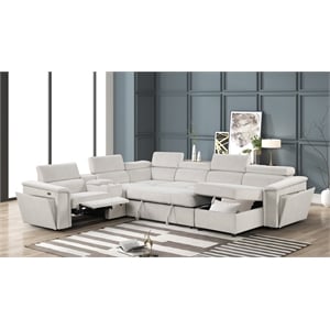 Harvey  Modern Style Power Recliner Sectional Beige