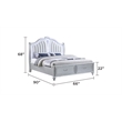 Mystic Modern Style LED Queen Bed Made With Wood in Silver