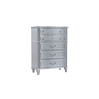 Mystic Modern Style LED King 5PC Bedroom Set in Silver