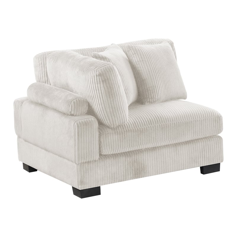 Bentley Modern style Corner Wedge made with Corduroy Fabric Cream