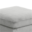 Modern Style Ottoman Made with Corduroy Fabric Gray