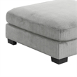 Modern Style Ottoman Made with Corduroy Fabric Gray