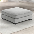 Modern Style Ottoman Made with Corduroy Fabric Gray