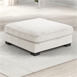 Bentley Modern style Ottoman made with Corduroy Fabric Cream