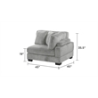 Bentley Setup 3 Modern style Sectional made with Corduroy Fabric in Gray