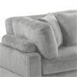 Bentley Setup 3 Modern style Sectional made with Corduroy Fabric in Gray