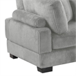 Bentley Setup 3 Modern style Sectional made with Corduroy Fabric in Gray