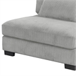 Bentley Setup 3 Modern style Sectional made with Corduroy Fabric in Gray