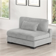 Bentley Setup 3 Modern style Sectional made with Corduroy Fabric in Gray