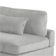 Bentley Setup 3 Modern style Sectional made with Corduroy Fabric in Gray