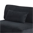 Bentley Setup 2 Modern style Sectional made with Corduroy Fabric in Black