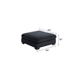 Bentley Setup 3 Modern style Sectional made with Corduroy Fabric in Black