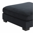 Bentley Setup 3 Modern style Sectional made with Corduroy Fabric in Black
