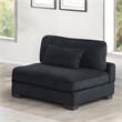 Bentley Setup 3 Modern style Sectional made with Corduroy Fabric in Black
