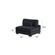 Bentley Setup 3 Modern style Sectional made with Corduroy Fabric in Black