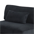 Bentley Setup 3 Modern style Sectional made with Corduroy Fabric in Black