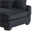 Bentley Setup 3 Modern style Sectional made with Corduroy Fabric in Black