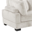 Bentley Setup 3 Modern style Sectional made with Corduroy Fabric in Cream