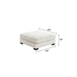 Bentley Setup 3 Modern style Sectional made with Corduroy Fabric in Cream