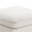 Bentley Setup 3 Modern style Sectional made with Corduroy Fabric in Cream