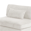 Bentley Setup 3 Modern style Sectional made with Corduroy Fabric in Cream