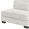 Bentley Setup 3 Modern style Sectional made with Corduroy Fabric in Cream