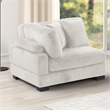 Bentley Setup 3 Modern style Sectional made with Corduroy Fabric in Cream