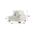 Bentley Setup 3 Modern style Sectional made with Corduroy Fabric in Cream