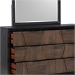 Houston Traditional Style 6-Drawer Dresser Made with wood in Walnut