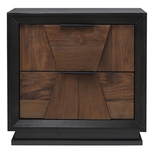 Houston Traditional Style 2-Drawer Nightstand Made with wood in Walnut