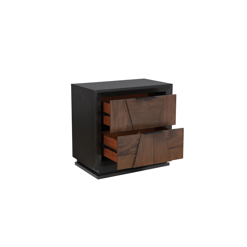 Houston Queen 4PC Bedroom Set Made With Wood in Walnut