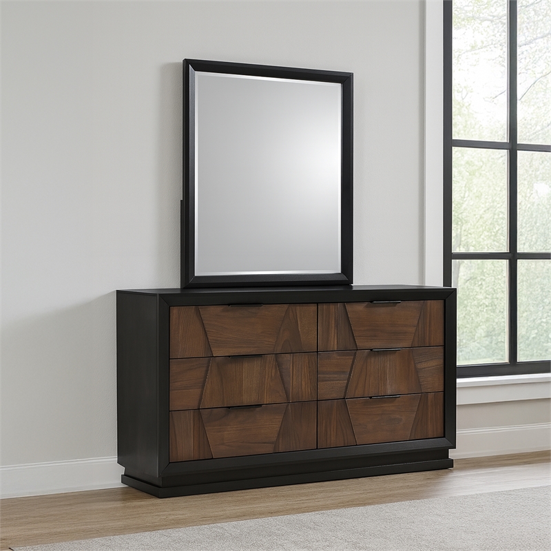 Houston Queen 4PC Bedroom Set Made With Wood in Walnut